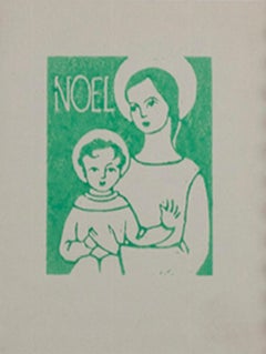 "Noel, " Relief Print signed by Sylviz Spicuzza