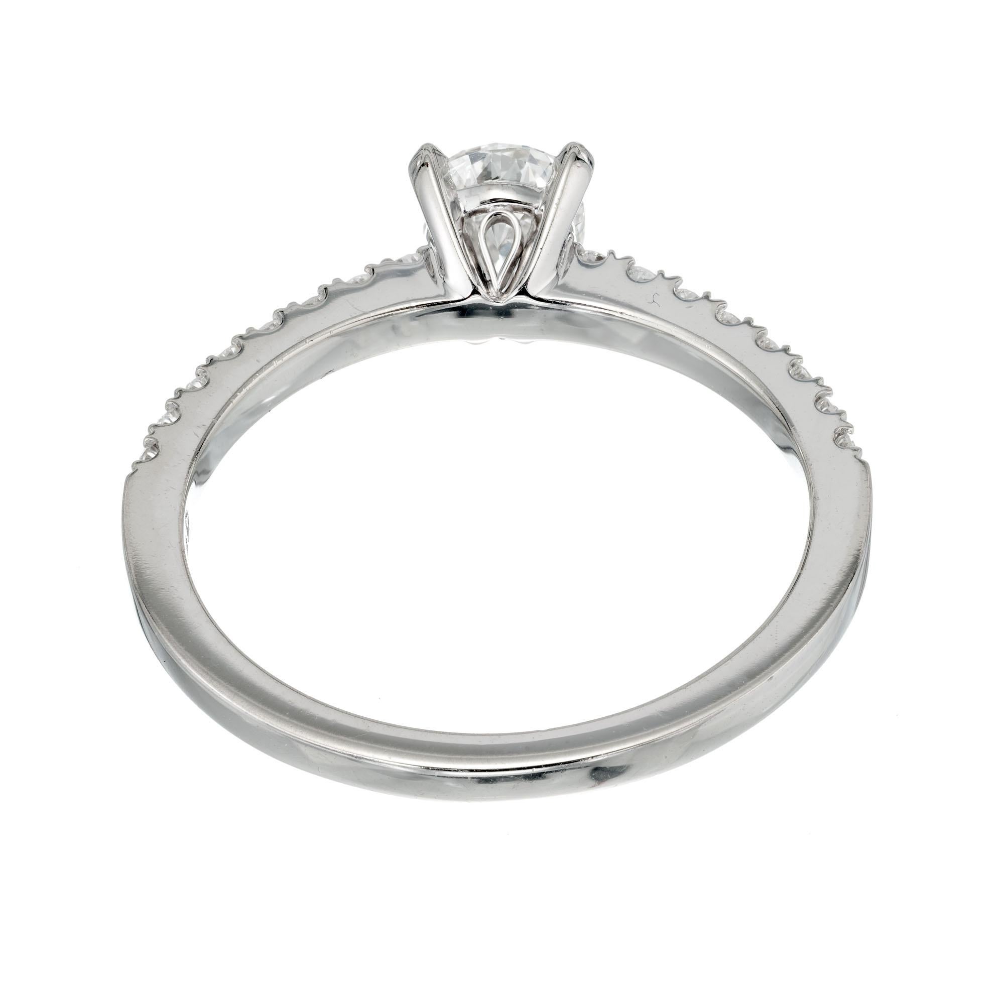 Oval Cut Sylvie .55 Carat Diamond White Gold Solitaire Engagement Ring