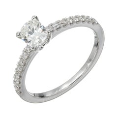 Sylvie .55 Carat Diamond White Gold Solitaire Engagement Ring