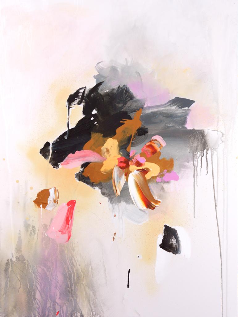 Sylvie Adams Abstract Painting - Portrait de Genre V