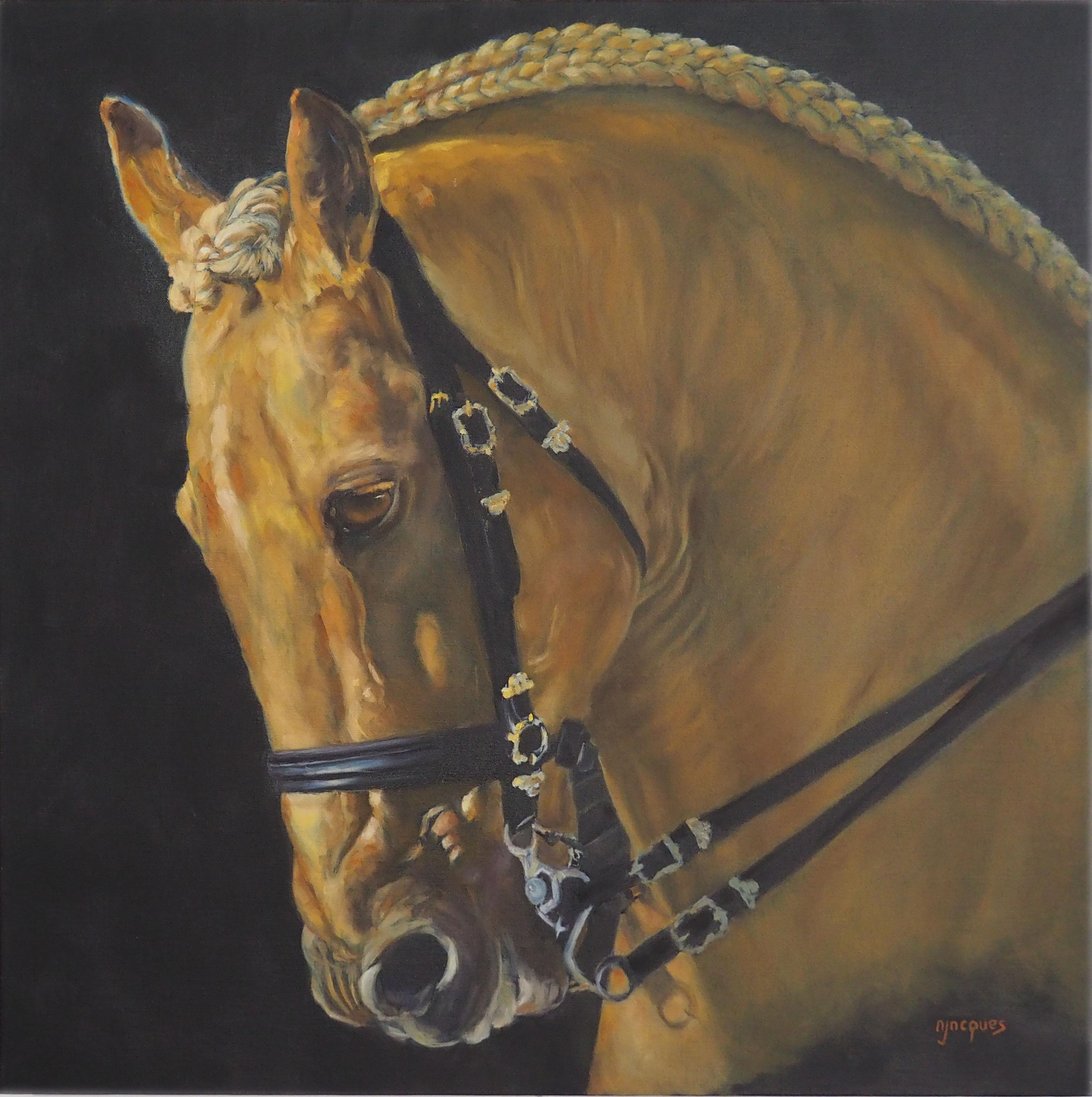 'Etalon'  Oil on canvas by Sylvie AJACQUES
