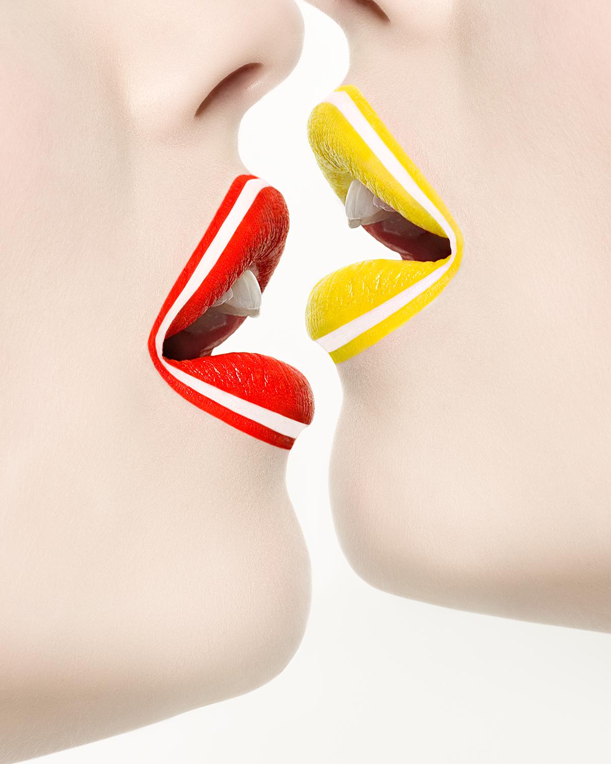 Sylvie Blum Figurative Photograph - Candy Lips II, 21st century, contemporary, photography