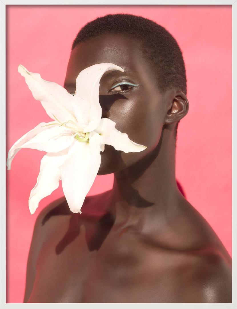 Blumenblume II, Rosafarbenes Porträt mit Lilie, Kunstfotografie, 2014 im Angebot 4