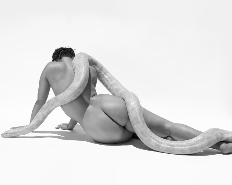 Sylvie Blum Nude Photograph - Giant Albino Python, 21st century, contemporary, photography