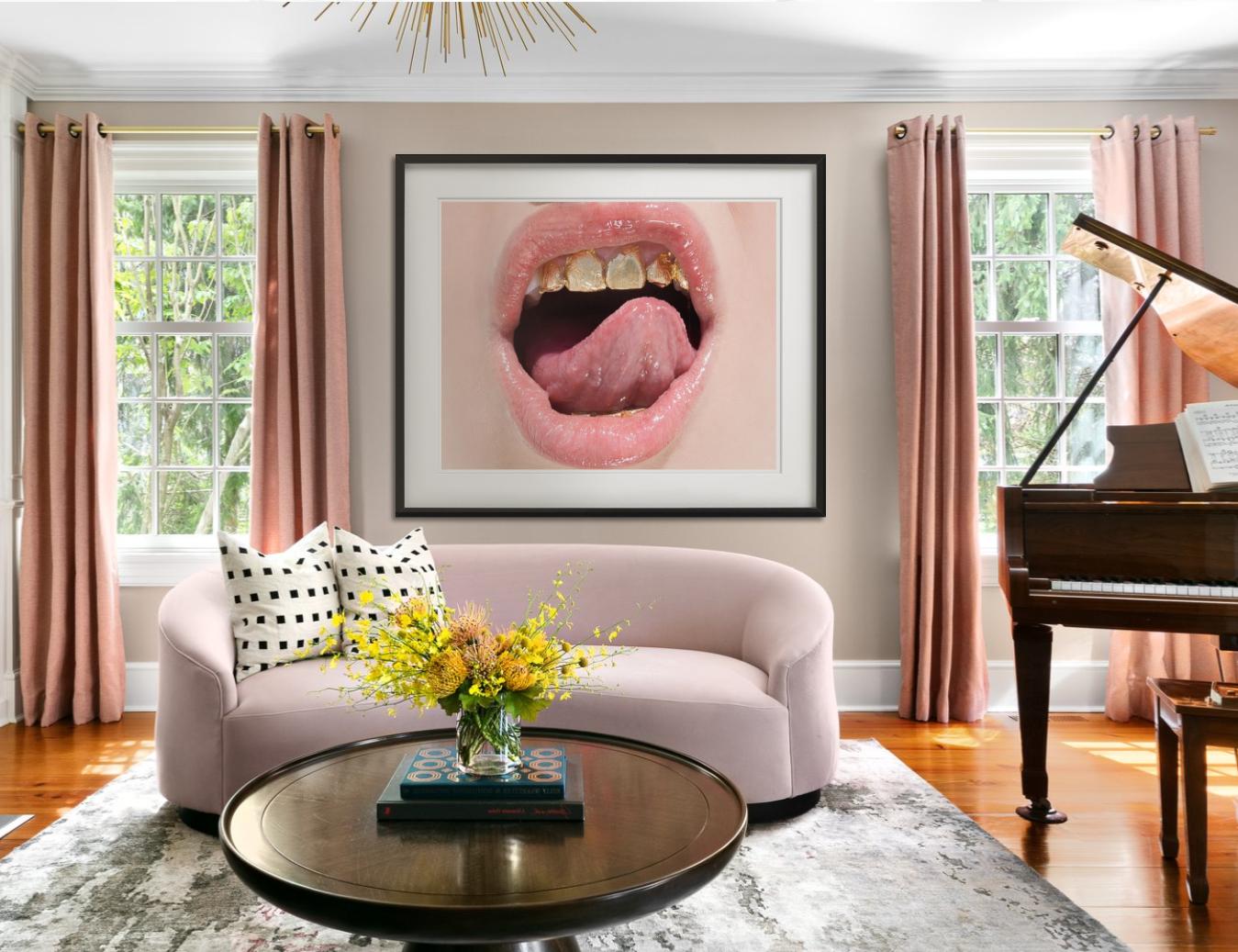 Golden Teeth, close-up of golden teeth, Fine Art Photography For Sale 2