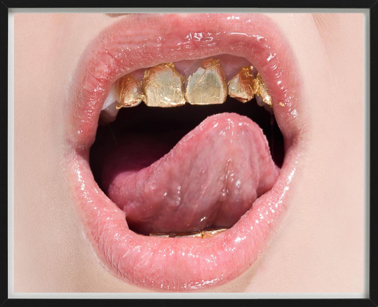 Golden Teeth, close-up of golden teeth, Fine Art Photography For Sale 5