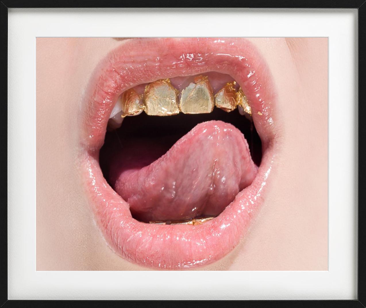 Golden Teeth, close-up of golden teeth, Fine Art Photography For Sale 6