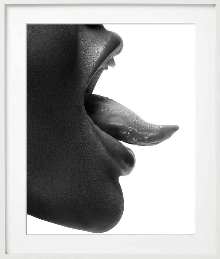 Mouth and Tongue - Closeup B&W Sideportrait, Fine Art Photography, 2008 For Sale 6
