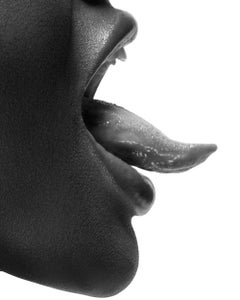 Mouth and Tongue - Closeup B&W Sideportrait, Fine Art Photography, 2008