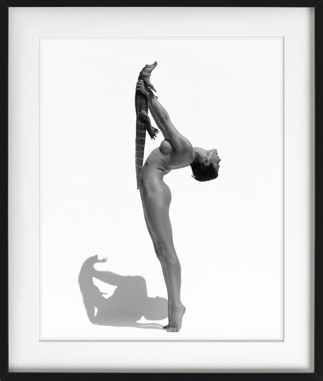 Sanggletooth - Nude with Crocodile, Fine Art Photography, 2017 For Sale 2