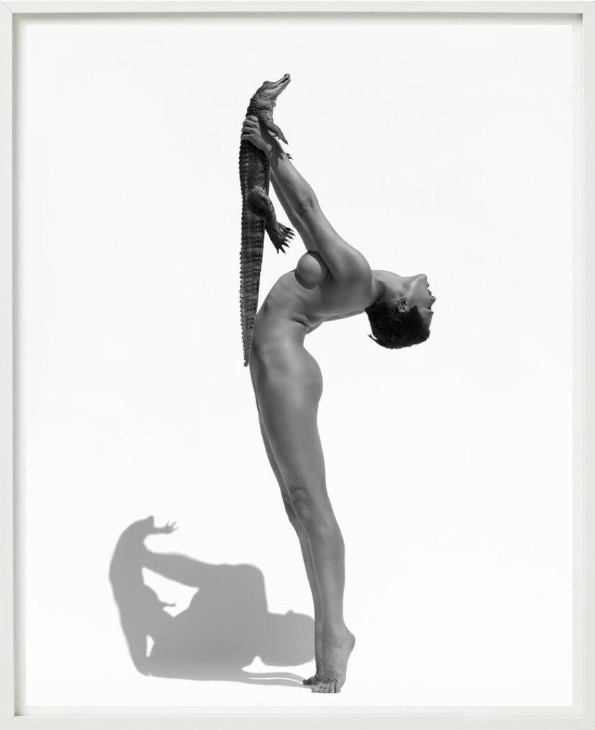 Sanggletooth - Nude with Crocodile, Fine Art Photography, 2017 For Sale 4