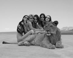 Lion King - Nude Group Portrait with Lion, Fine Art Photography, 2008