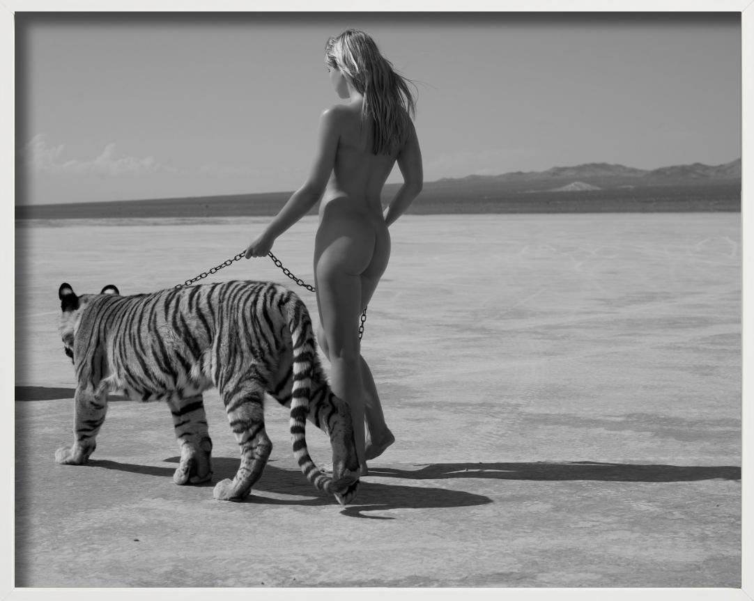 Tigress, Fine Art Photography, 2008 - Gray Black and White Photograph by Sylvie Blum