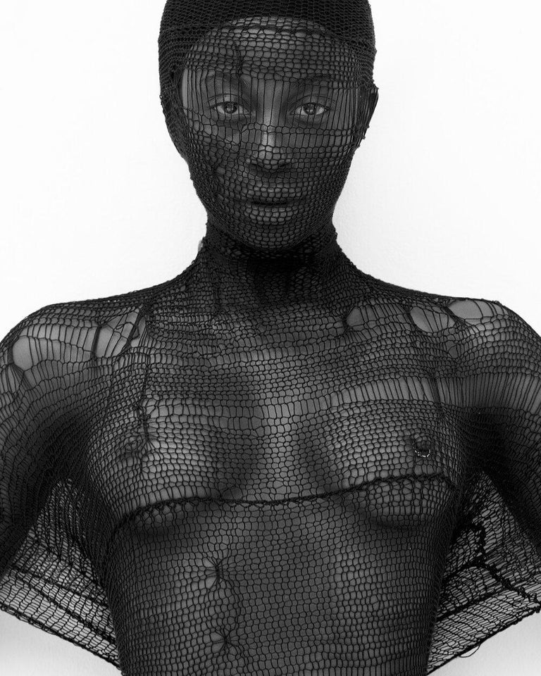 Sylvie Blum Portrait Photograph - Velmar, 2013 - the supermodel in a see trough shirt 