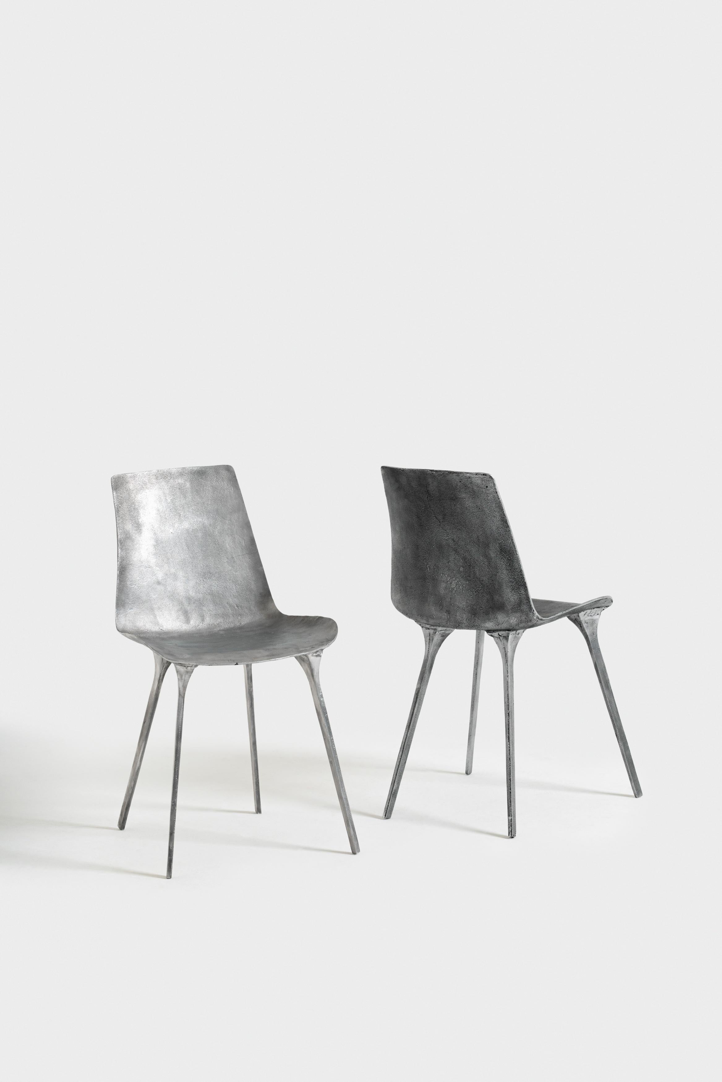 Silla Sylvie de Stefano del Vecchio en fusión de aluminio Aluminio en venta