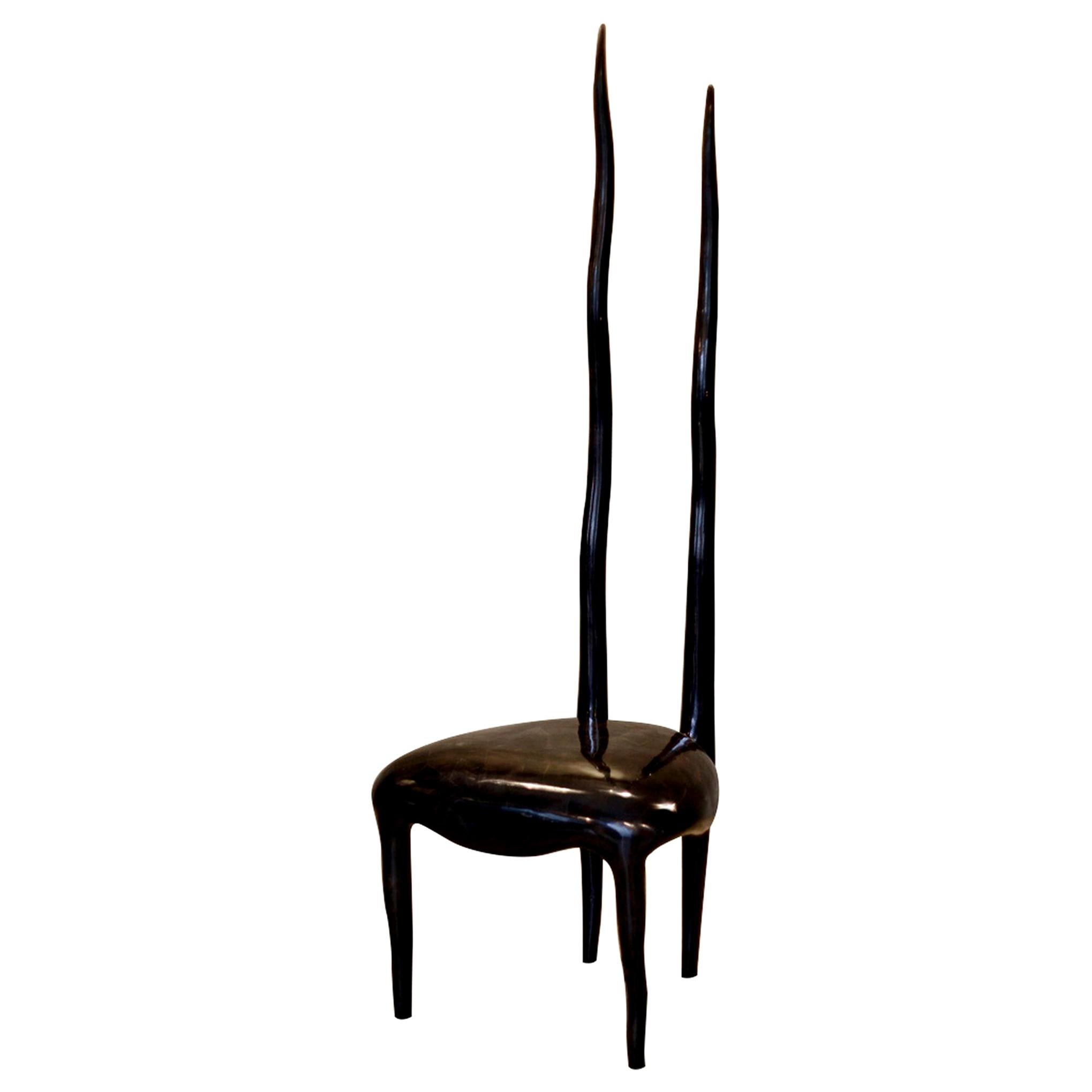 Sylvie Chair in Black Pen Shell by R & Y Augousti For Sale