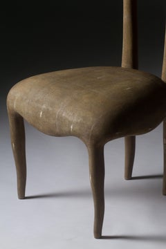 Sylvie Chair in Mink Shagreen by R & Y Augousti