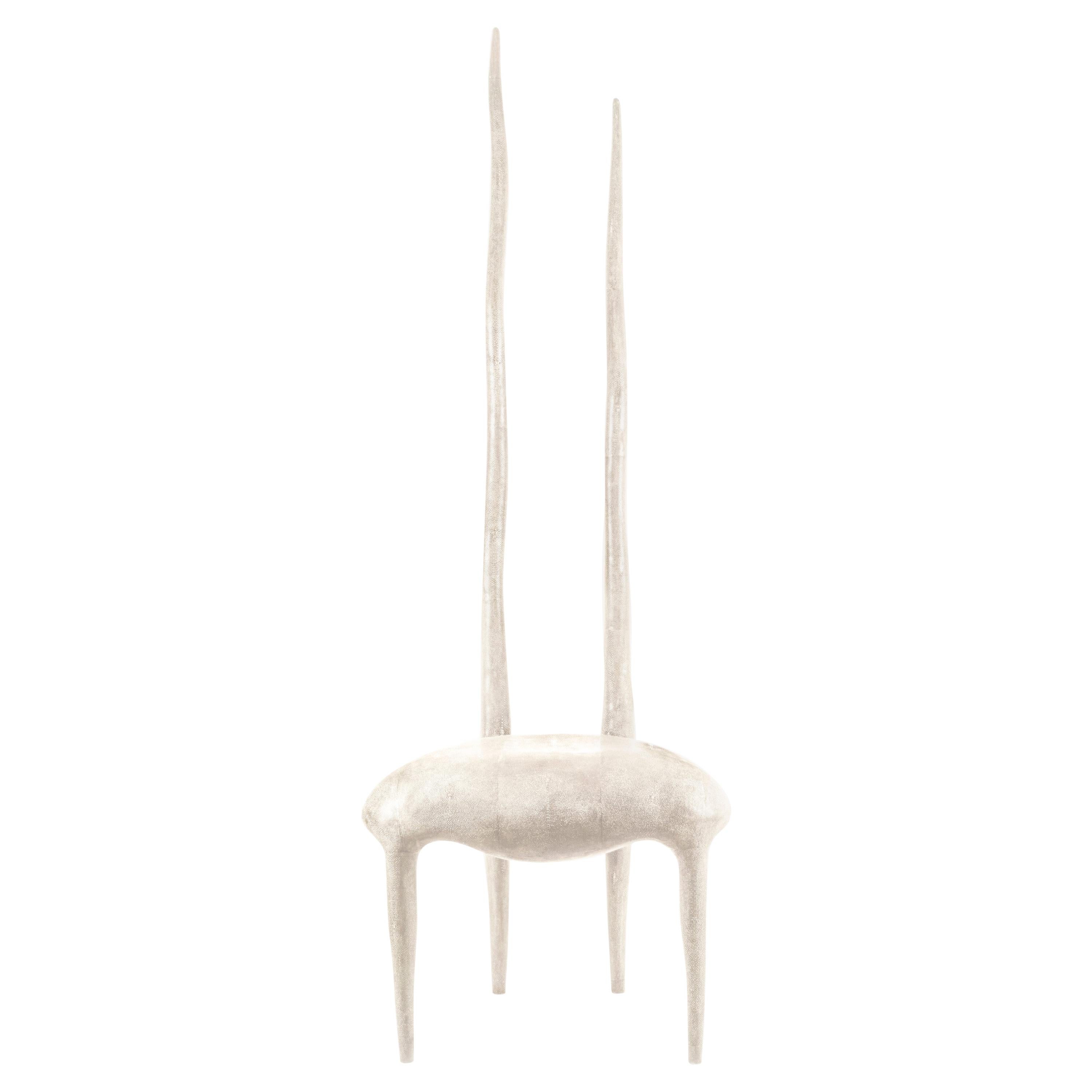 Contemporary Sylvie Chair in Mink Shagreen by R & Y Augousti For Sale