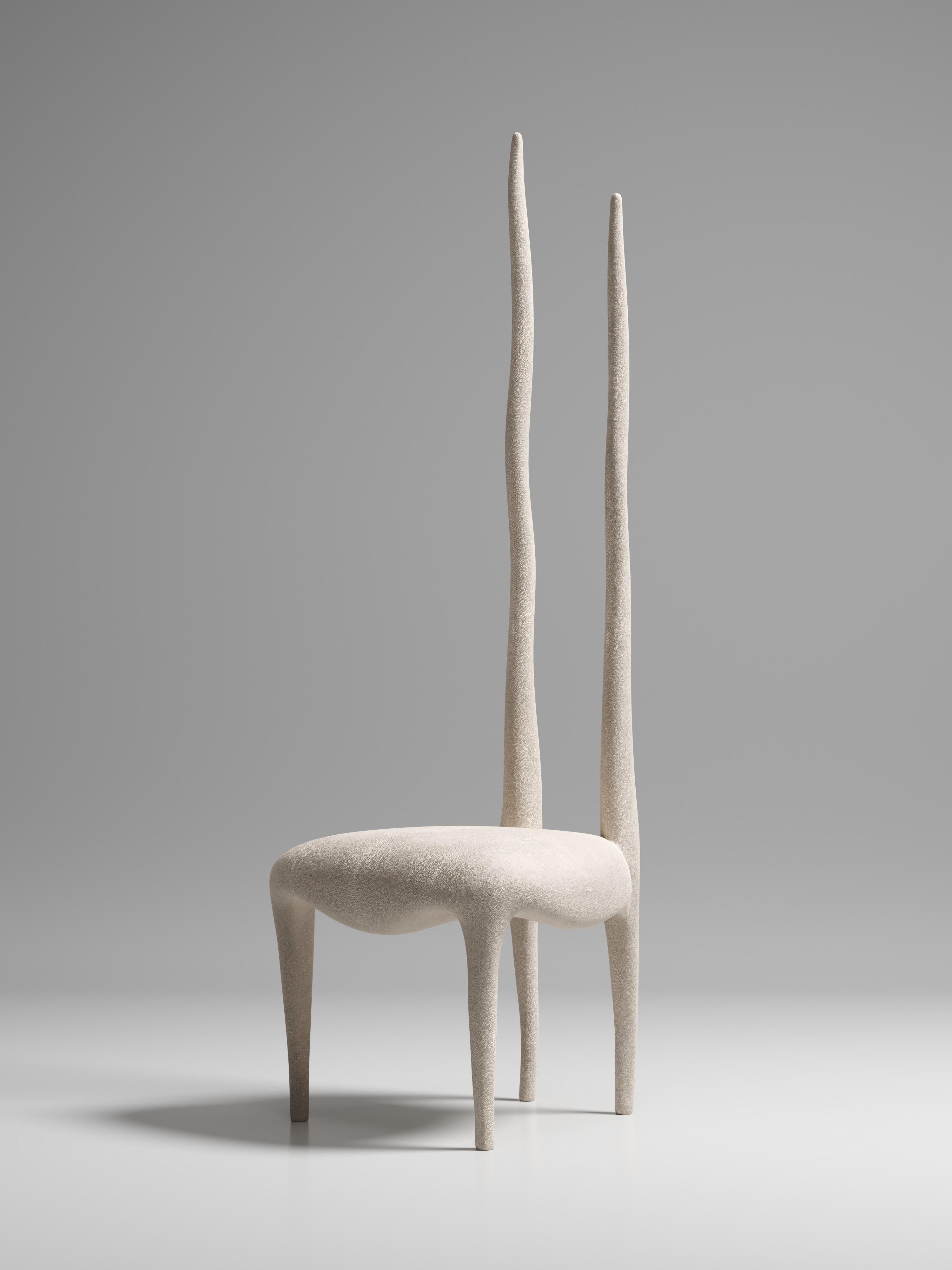 Hand-Crafted Sylvie Chair in Shagreen by R & Y Augousti For Sale
