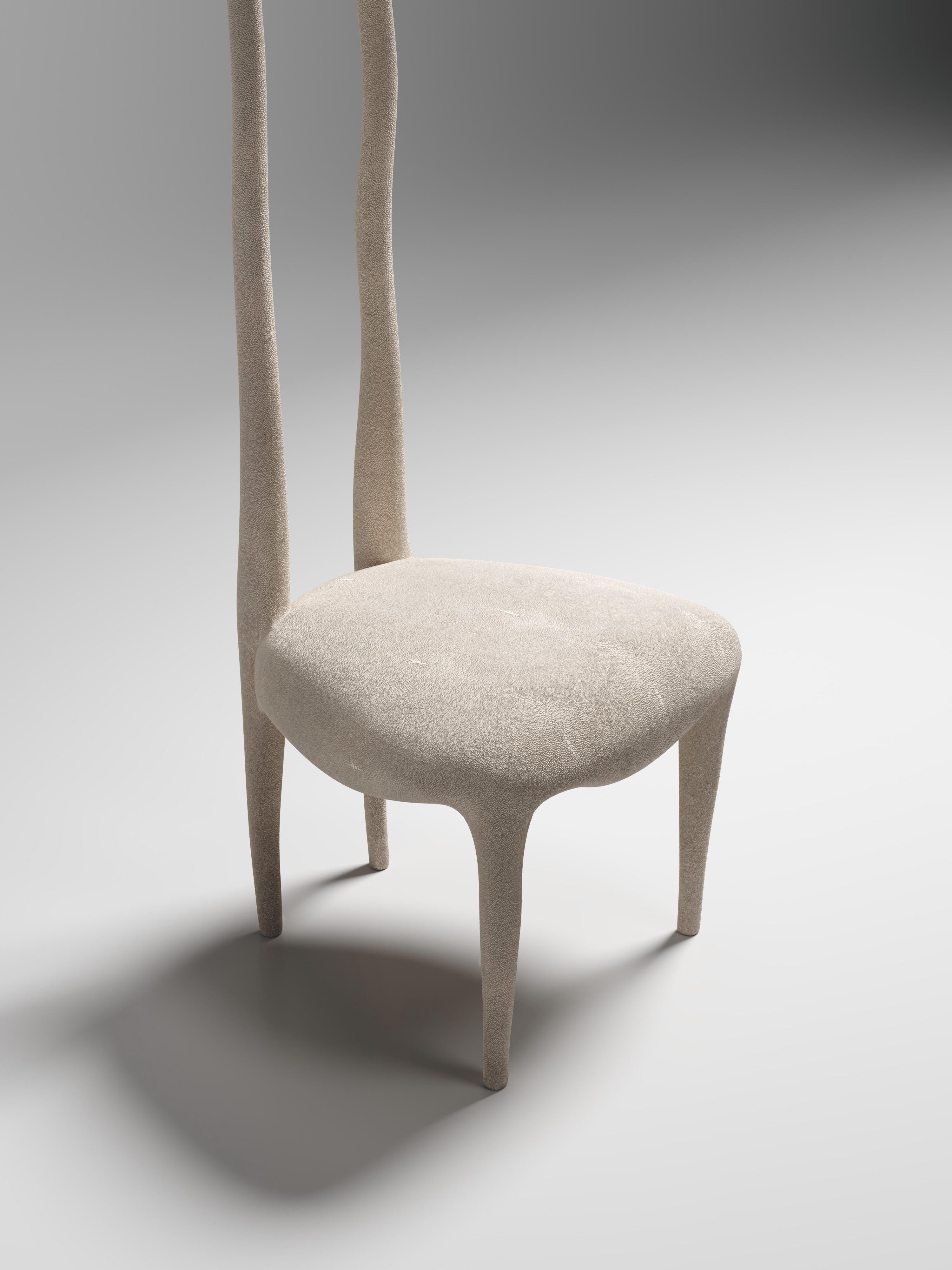Contemporary Sylvie Chair in Shagreen by R & Y Augousti For Sale
