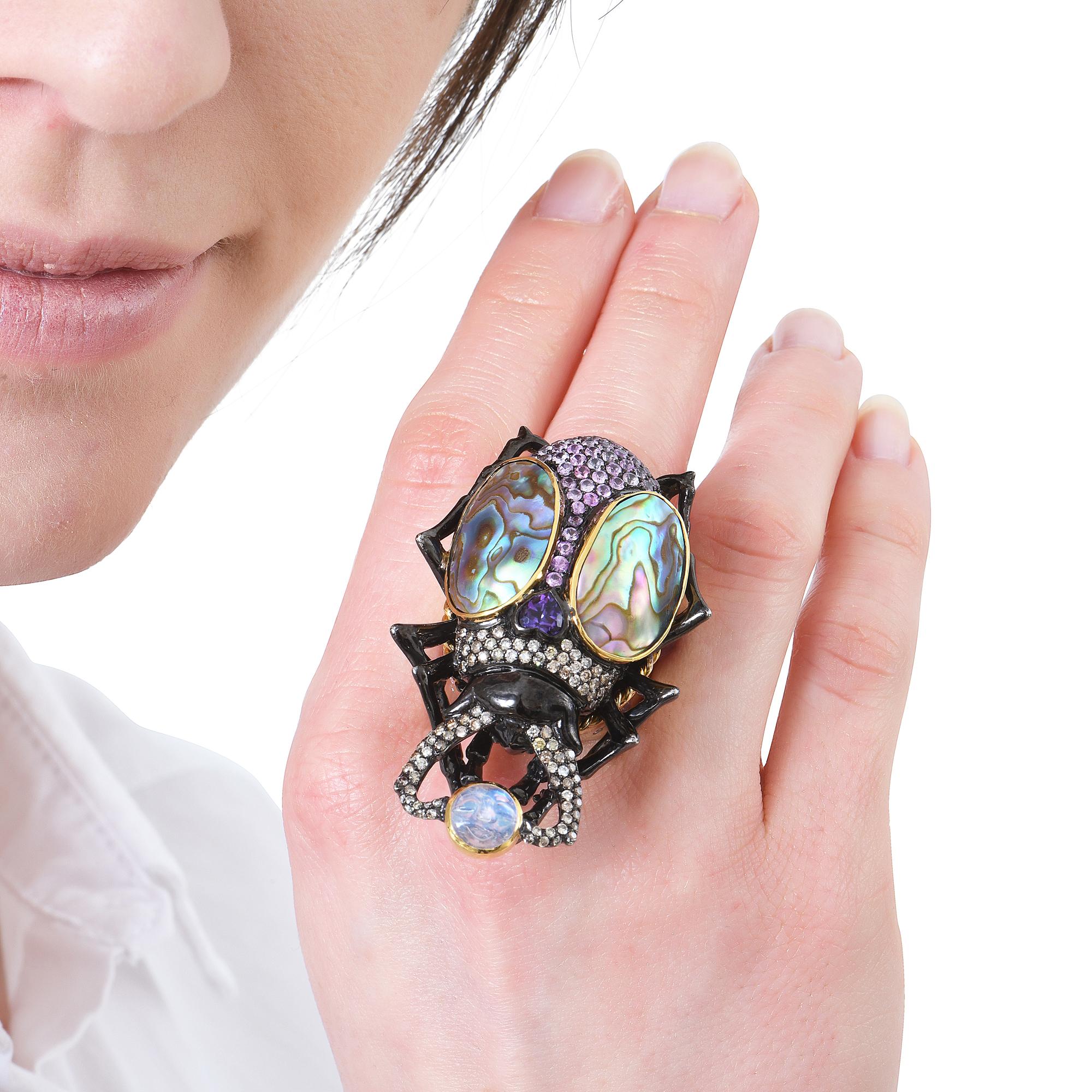 Sylvie Corbelin, One of a Kind Scarabeo Ring 1