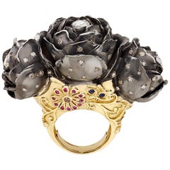 Sylvie Corbelin One of a Kind Three Rose Flowers Ring