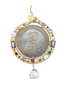 Sylvie Corbelin, One of a Kind Snake Gold and Vermeil Pendant