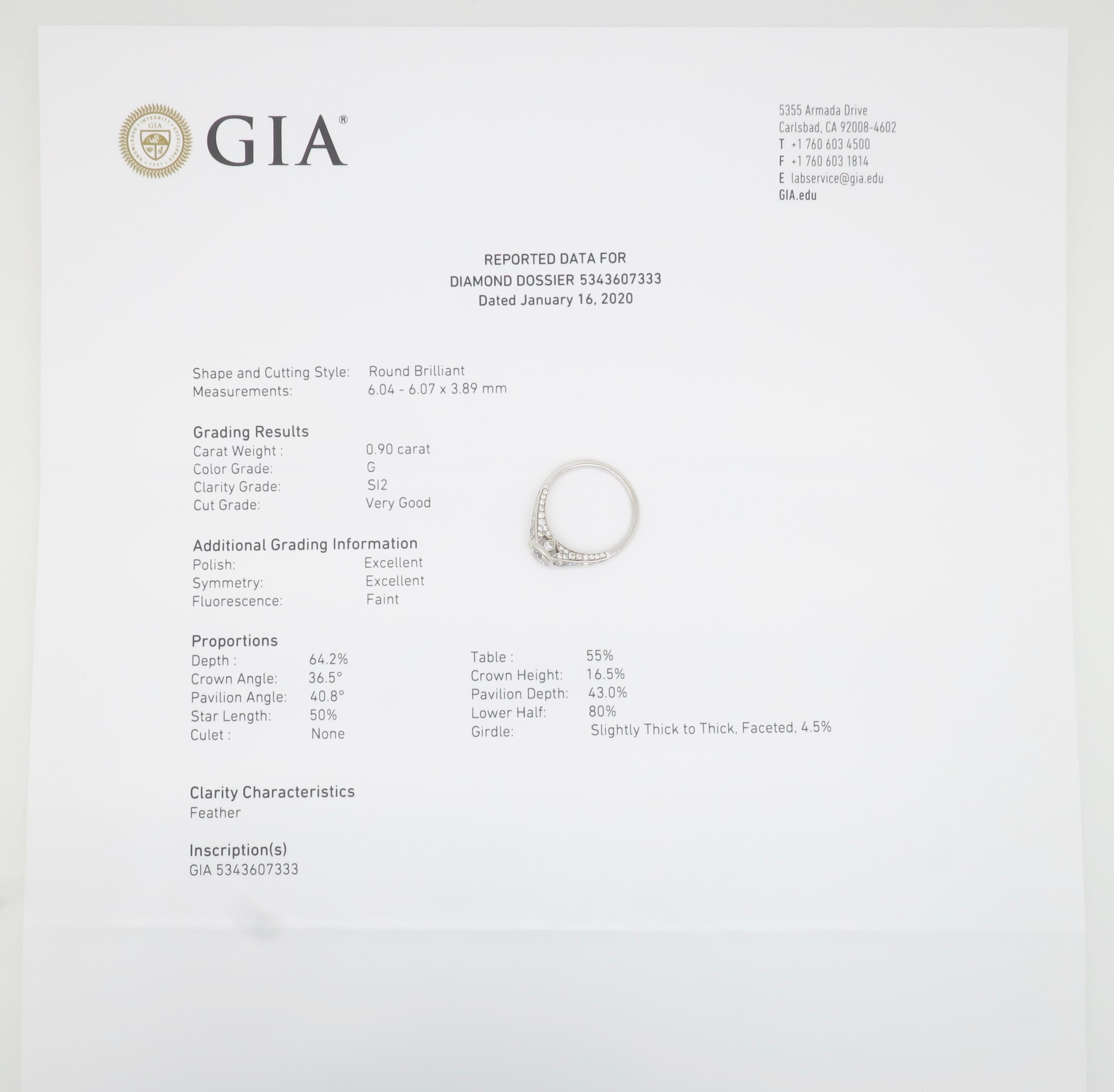 Sylvie Diamond & Blue Sapphire Ring with a GIA Certified Center Diamond 15