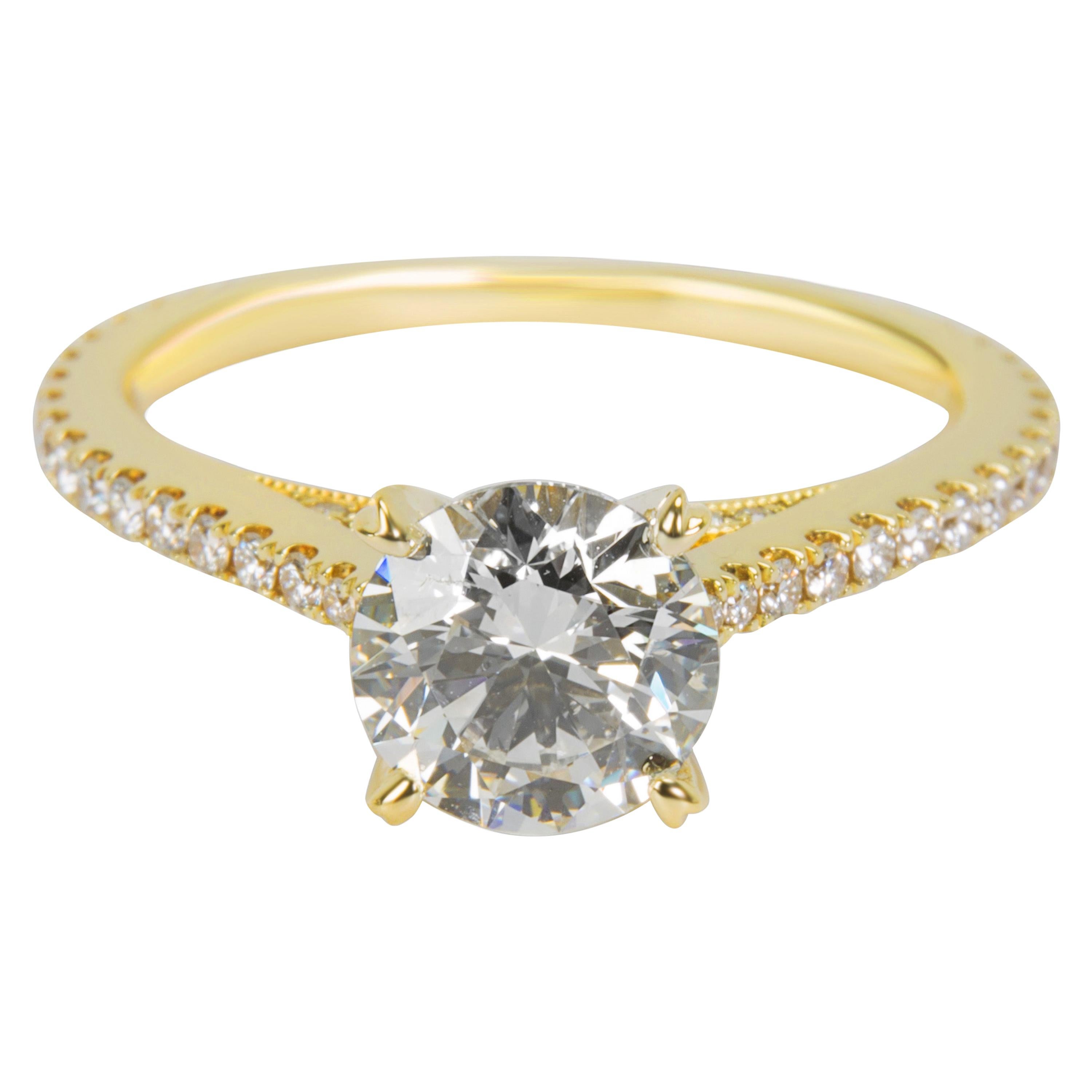 Sylvie Diamond Engagement Ring in 14 Karat Yellow Gold GIA G SI2 1.22 Carat