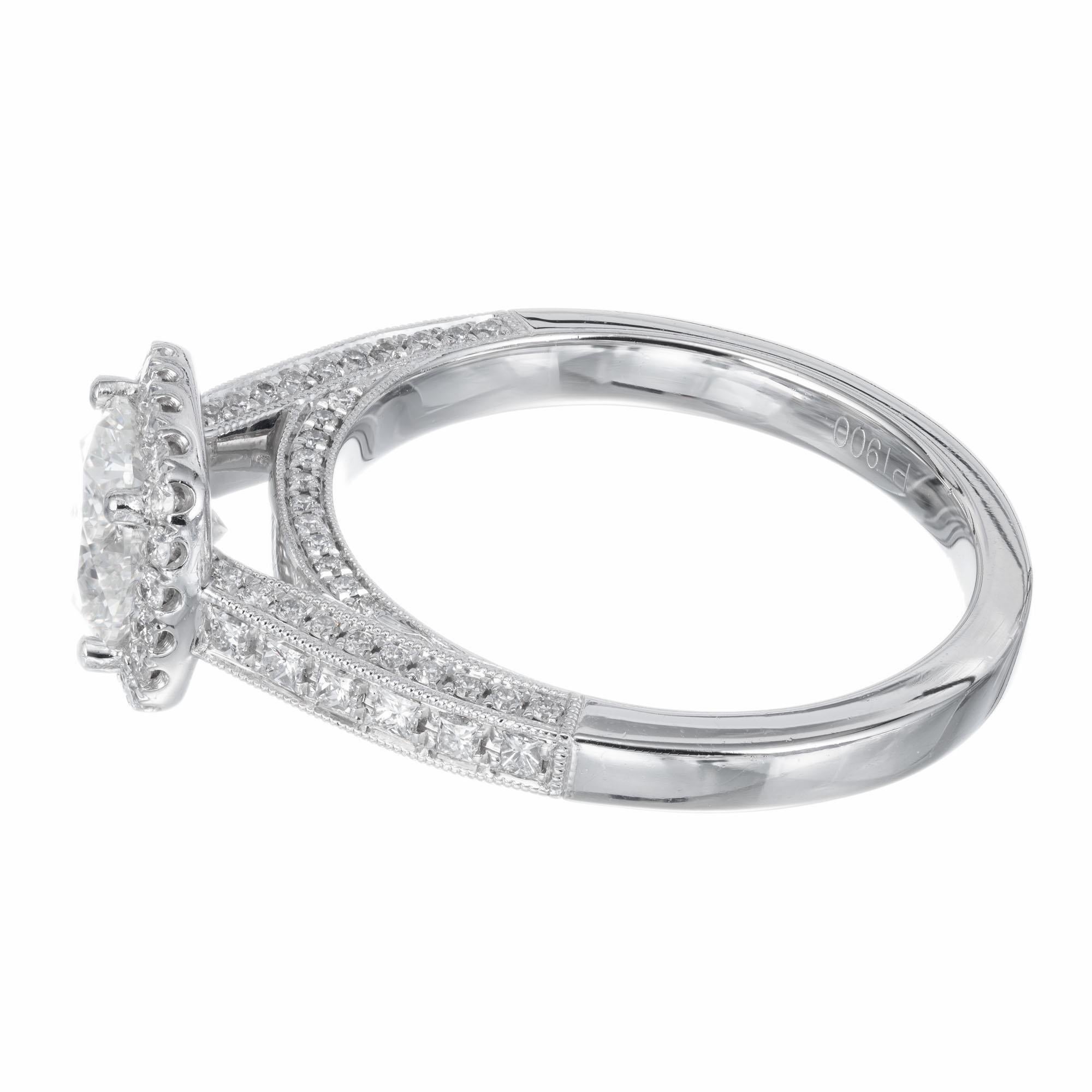 Sylvie Verlobungsring mit GIA-zertifiziertem 1,14 Karat Diamant im Zustand „Hervorragend“ im Angebot in Stamford, CT