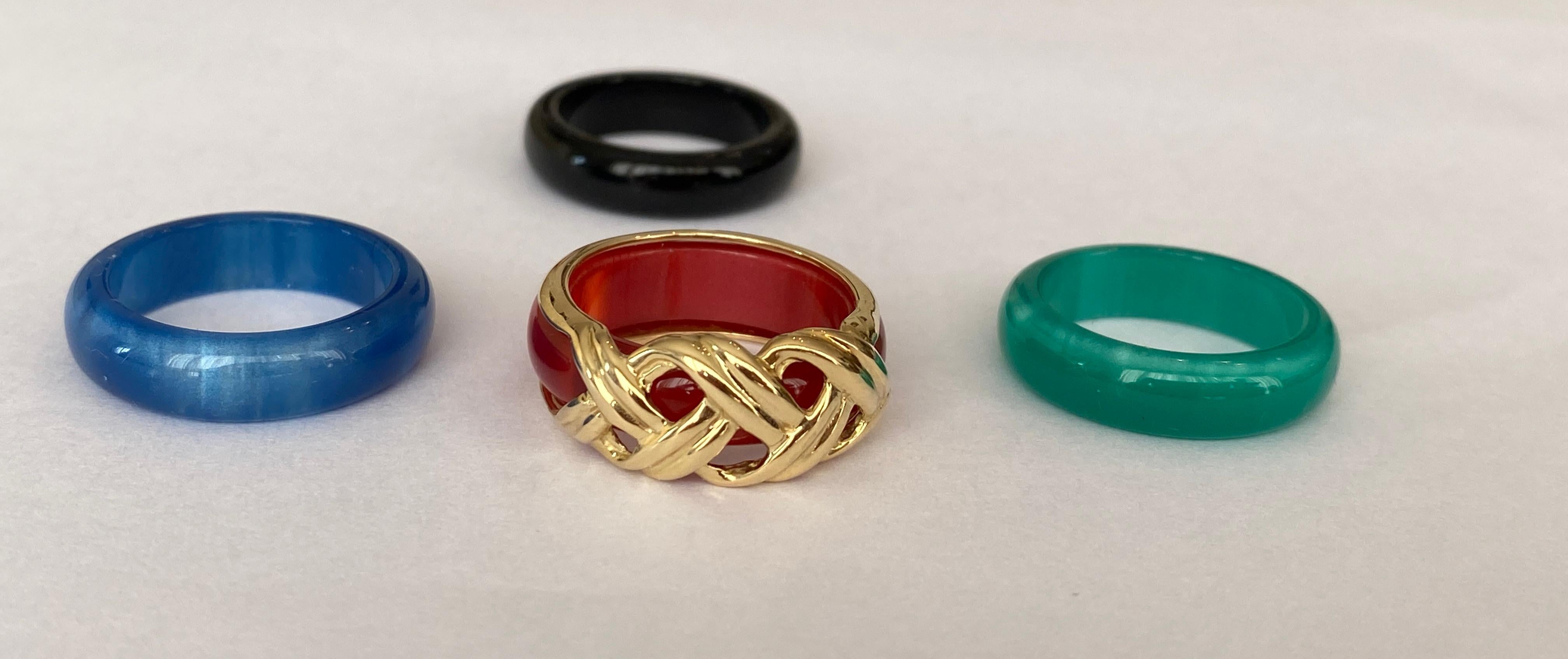 This is an extremely rare vintage ring set from renowned French jeweler and author of 