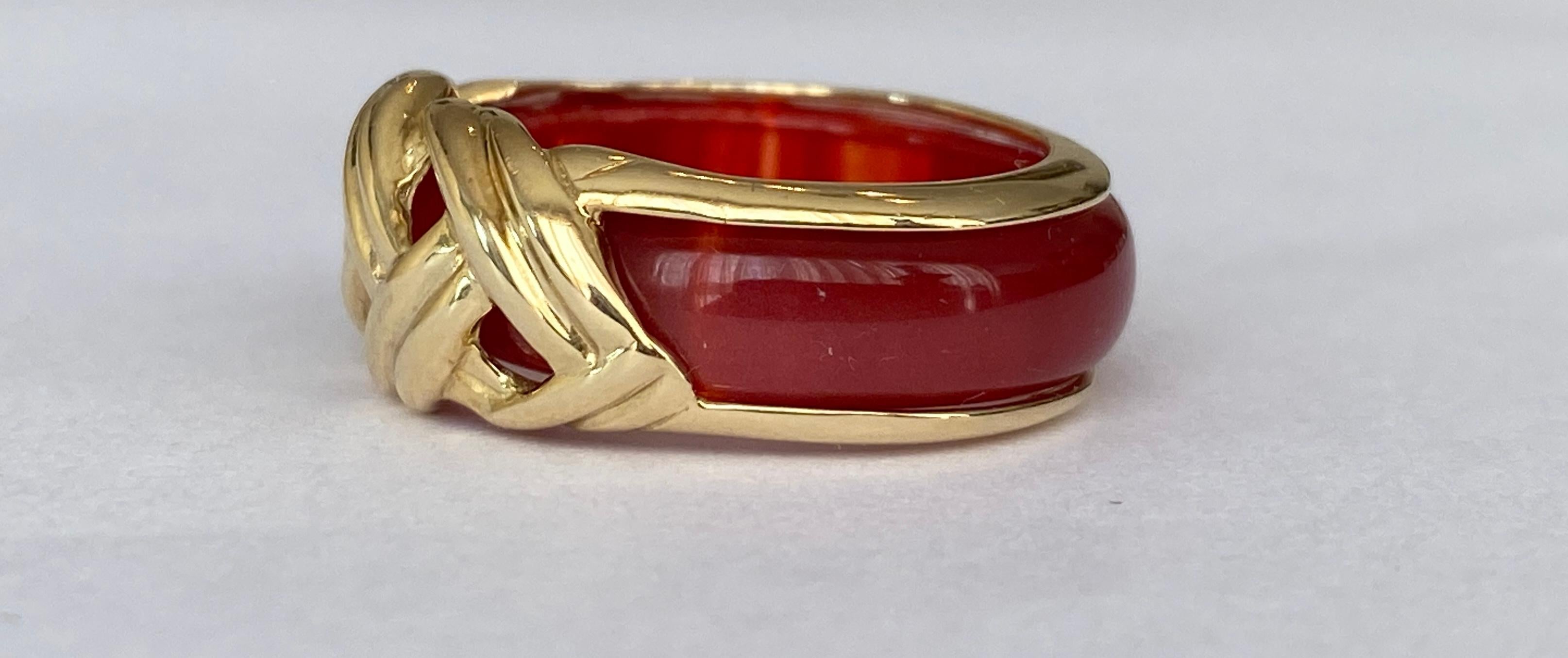 Sylvie Lambert  Vintage 18 kt gold ring with 4 resin rings For Sale 2