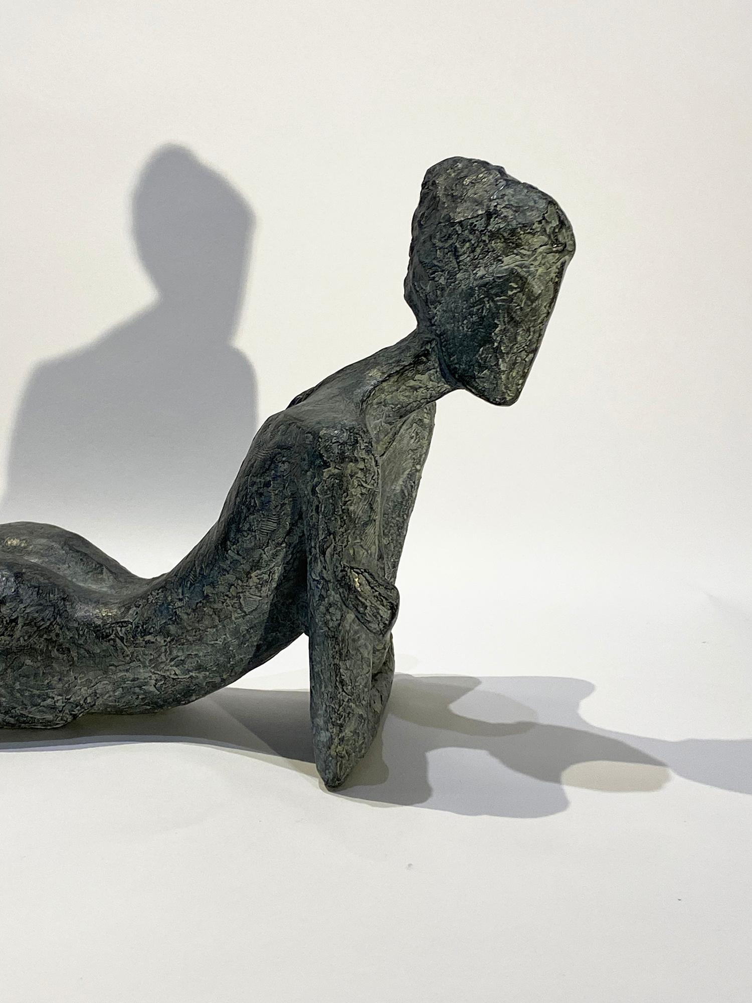 Rêveuse is a nude bronze by the French contemporary artist, Sylvie Mangaud.
Edition 8/8.


A silhouette is a shape that stands out on a different colored background. It gives a look or the general line of a being. The features are not entirely