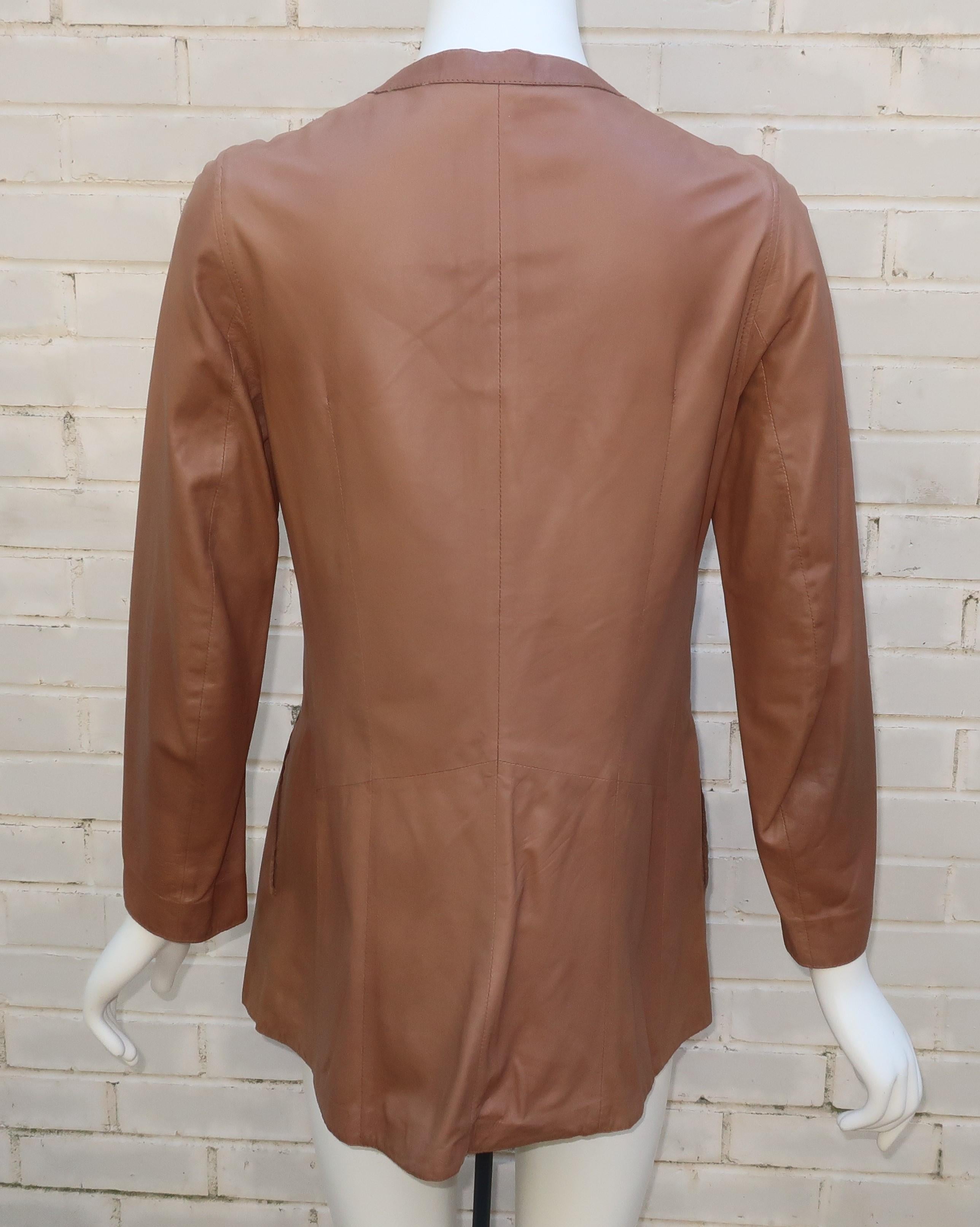 SYLVIE SCHIMMEL French Sculptural Leather Jacket 4