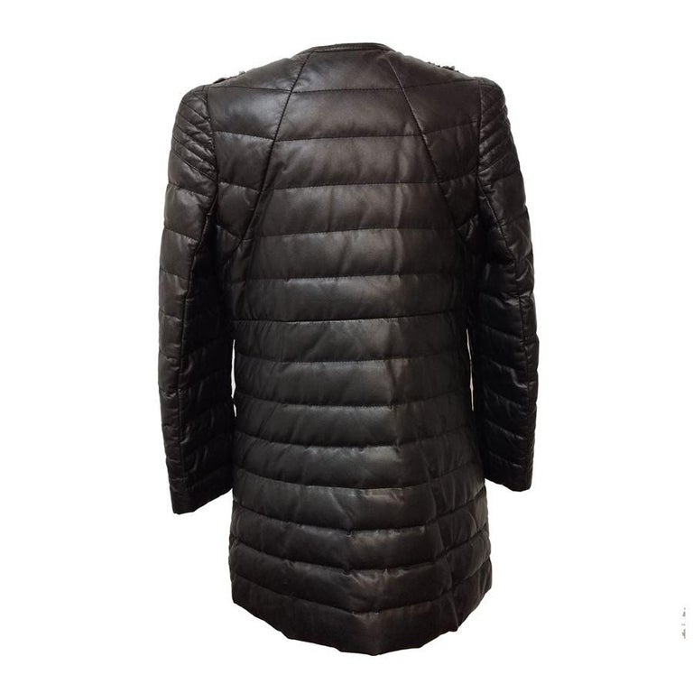 Manteau En Cuir D'agneau Avec Col En Vison - Taille 42 - Marque Rosalba Valentini - Neuf Sans étiquettes