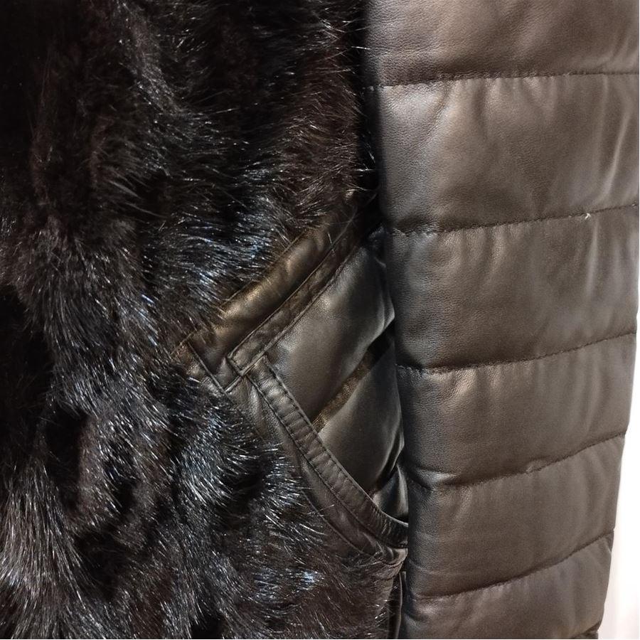 Sylvie Schimmel Lamb & Mink Jacket size 42 In Excellent Condition For Sale In Gazzaniga (BG), IT
