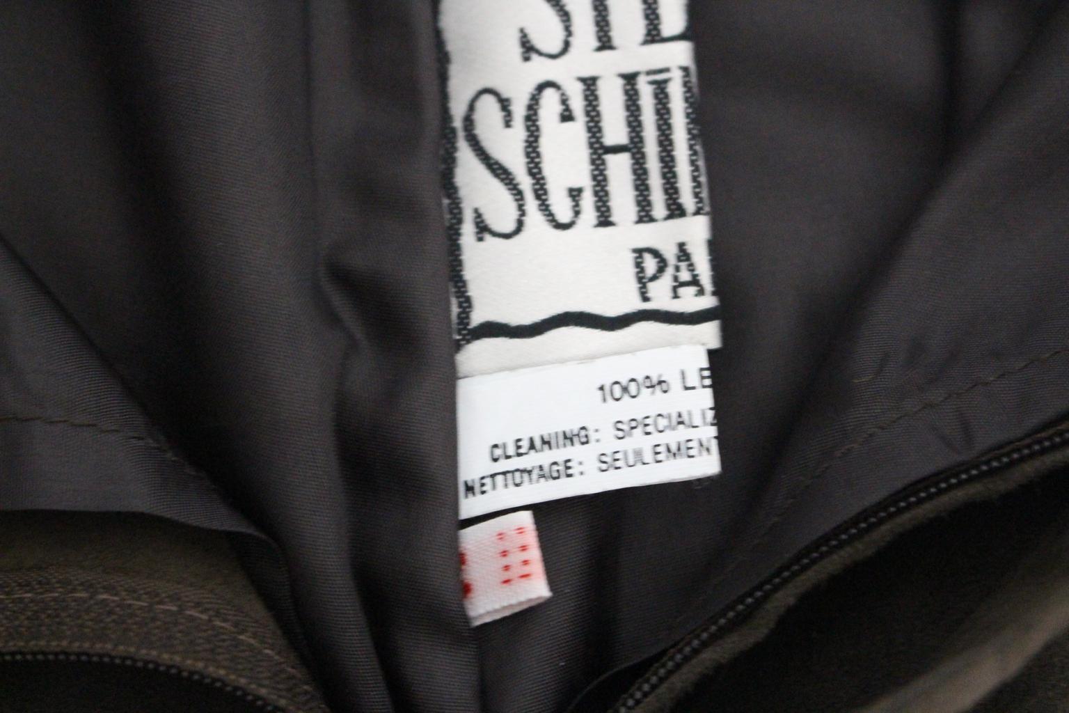 Sylvie Schimmel Paris Vintage Taupe Suede A Line Mini Skirt with a belt France  For Sale 13