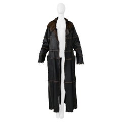 Sylvie Shimmel Black Goatskin Fur Maxi Coat