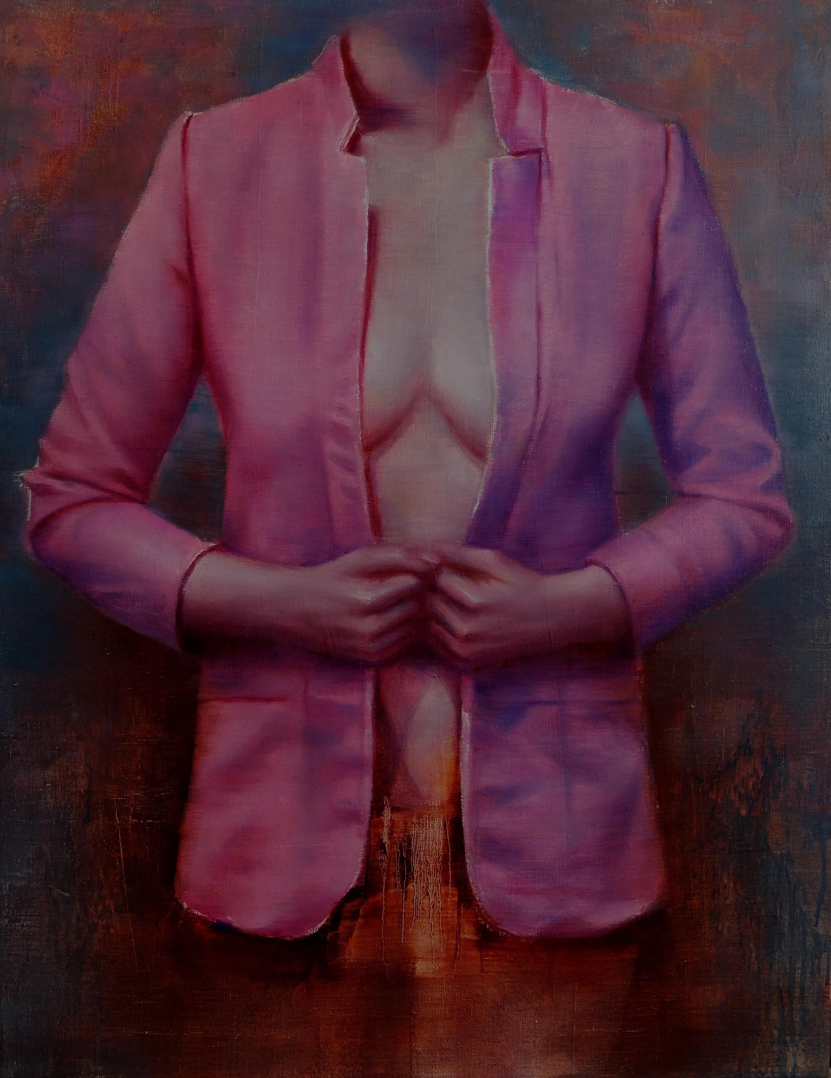 Dressing Room III - Modern Figurative Oil Painting, Women Portrait, Realism