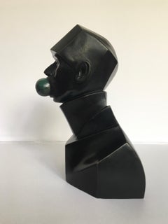 Sylwia Anna Ozimek, Adam - bronze bust, beautiful patina, 27x21x18cm, 2021