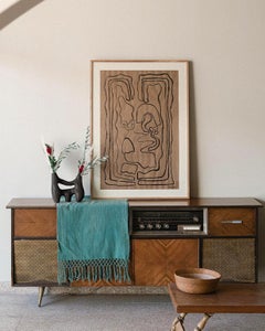 Symbiosis Handmade Organic Modern Clay Vase in Charcoal Black