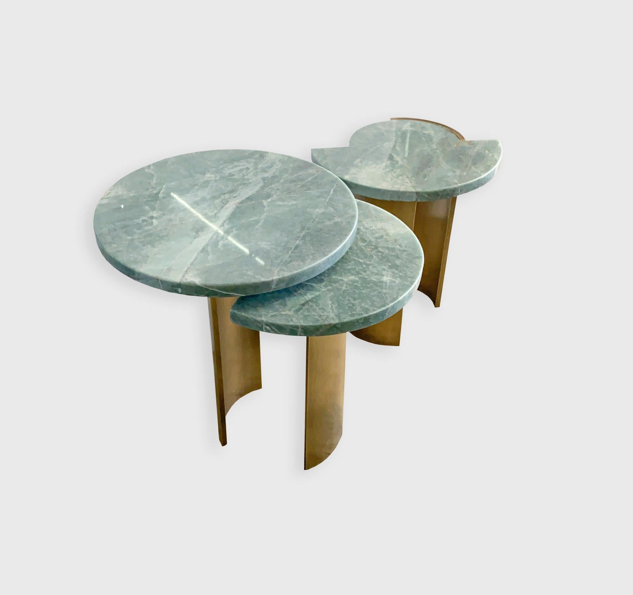 Mexican Symbol Emerald Side Table by Atra Design For Sale
