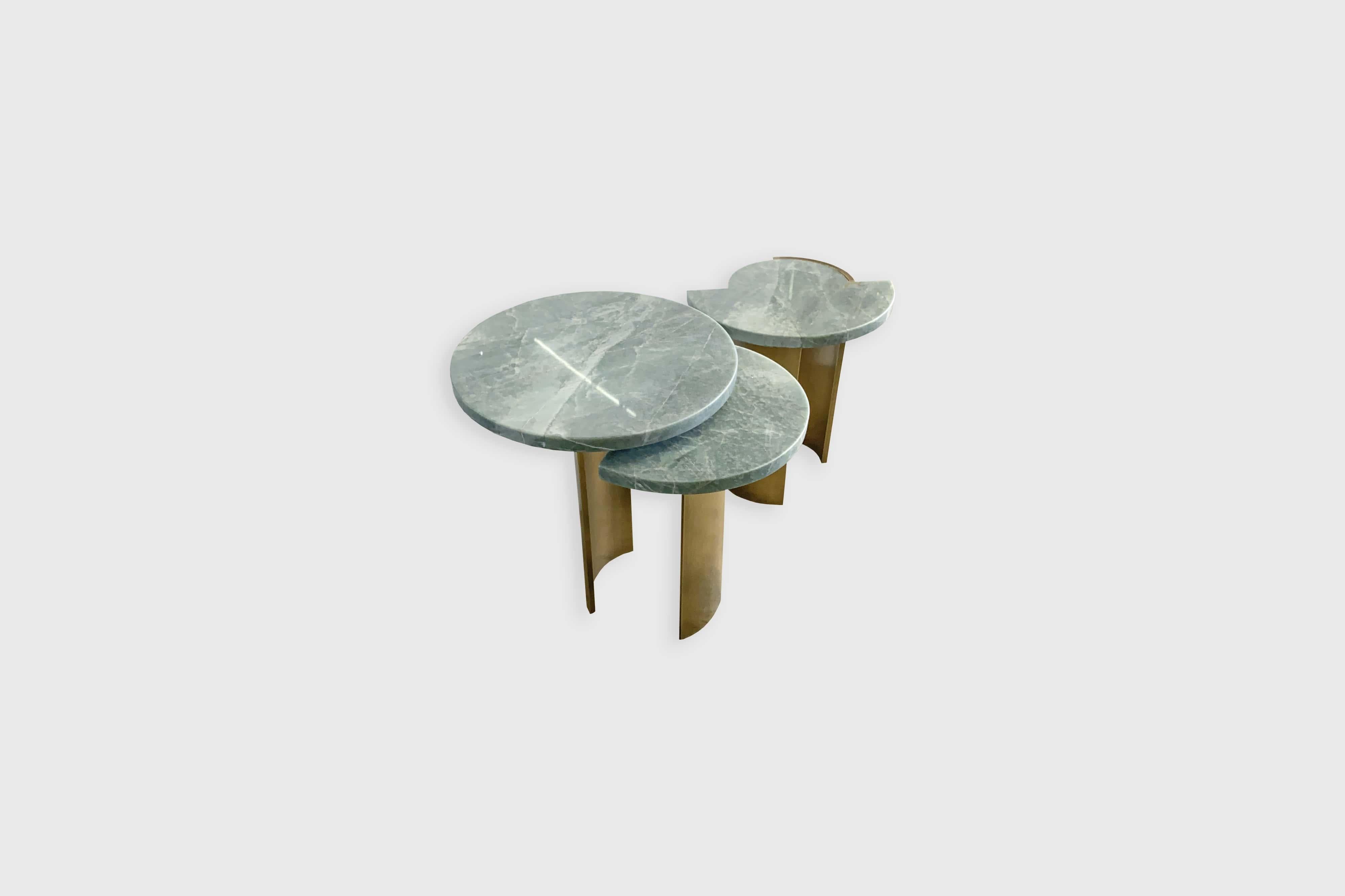 Starting price: $10,427

Symbol side table in stone.

Designed by Alexander Diaz Andersson

Piece 1
L 32.0cm/12.5”
W 26.5cm/10.4”
H 37.0cm/14.5”

Piece 2
L 36.0cm/14.1”
W 36.0cm/14.1”
H 41.0cm/16.1”

Stone Options:
Verde Tikal
Negro Monterrey
Silver