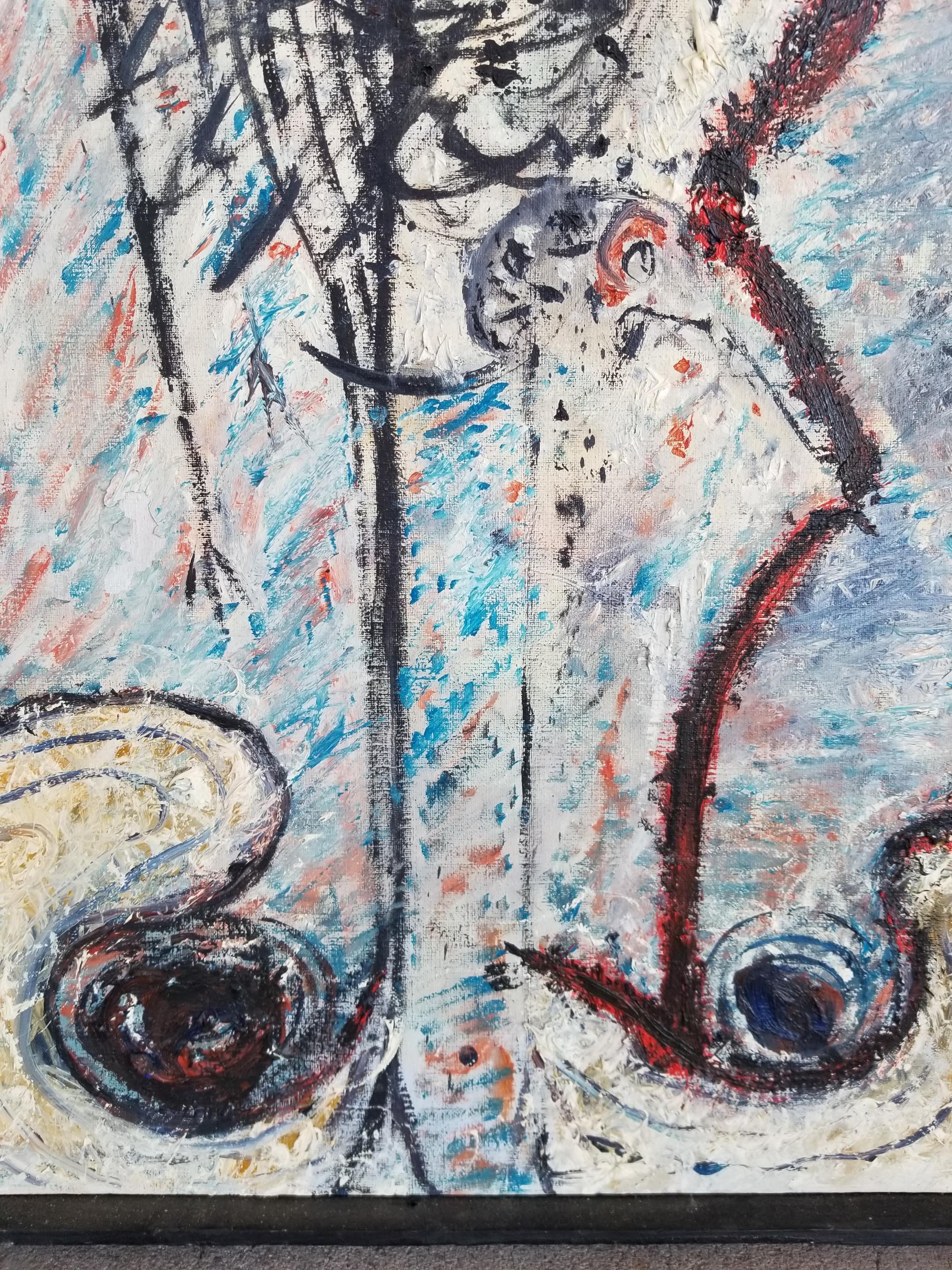 Symbolisches abstraktes Gemälde von Peter Lowe (Gemalt) im Angebot