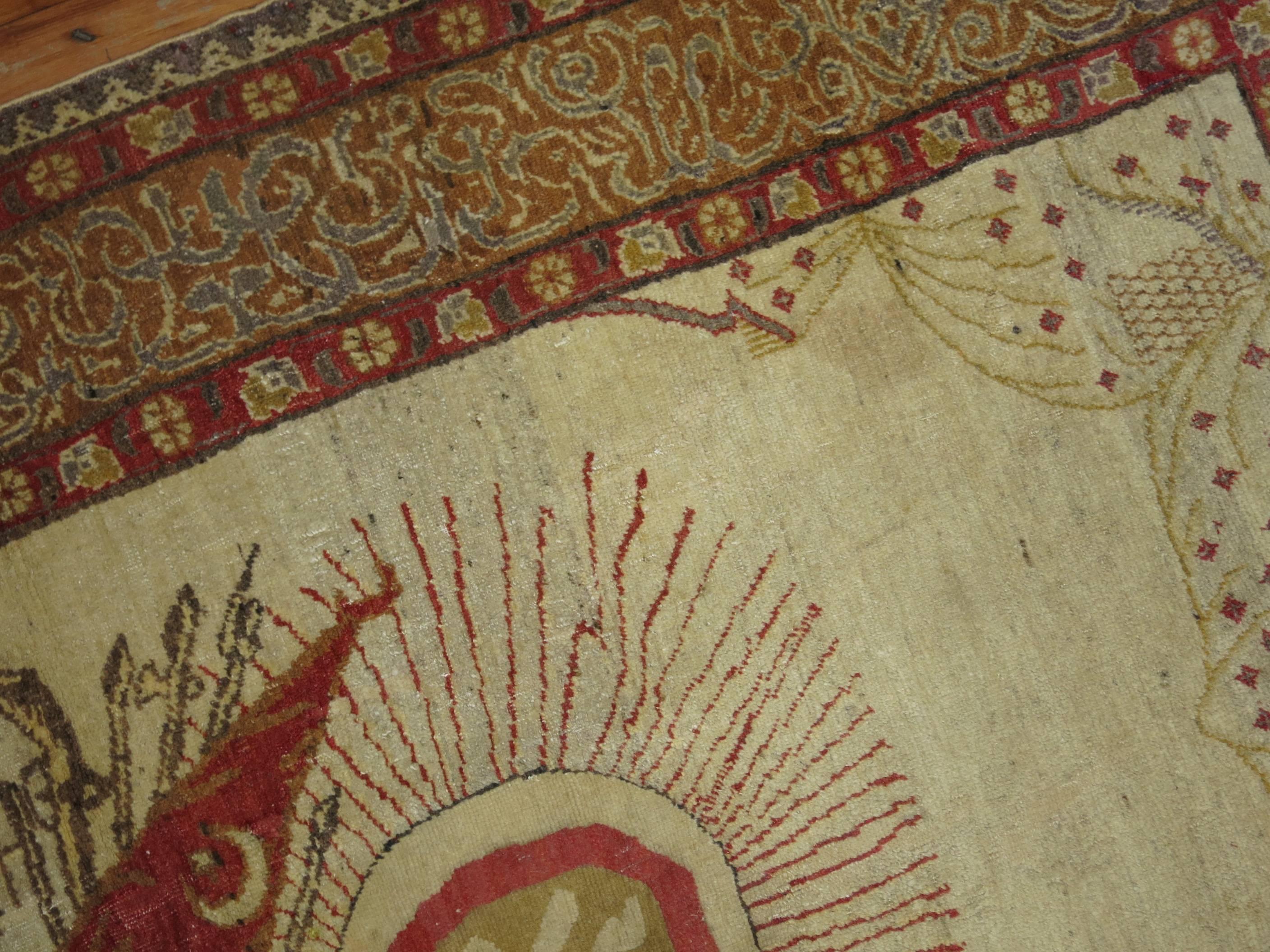 20th Century Symbolic Turkish Sivas Carpet For Sale