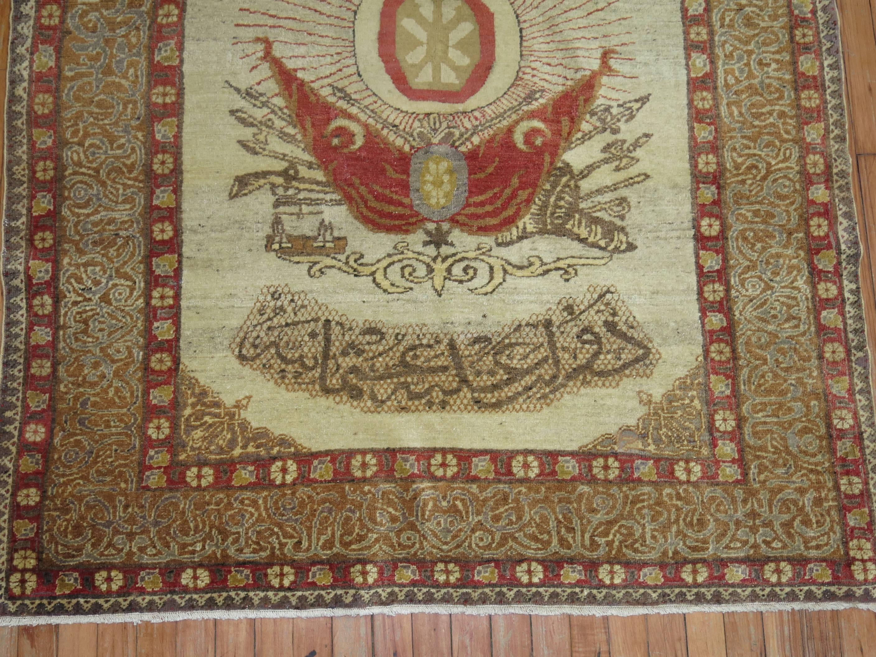 Wool Symbolic Turkish Sivas Carpet For Sale
