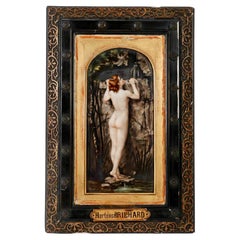 Symbolist Hand Painted Porcelain Plaque "La Source"