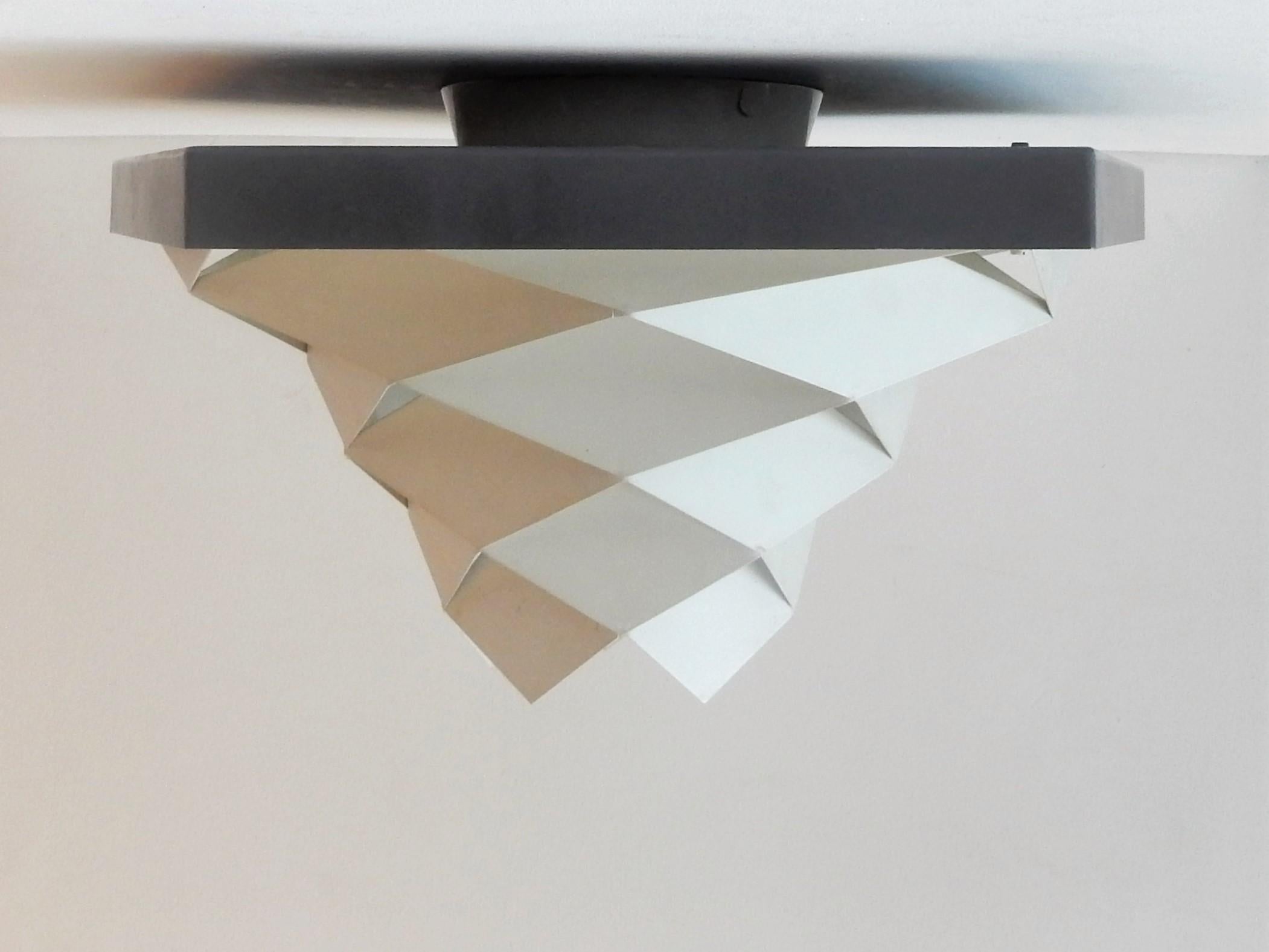 Symfoni Flushmount by Preben Dal for Hans Følsgaard, Denmark, 1960s In Good Condition For Sale In Steenwijk, NL
