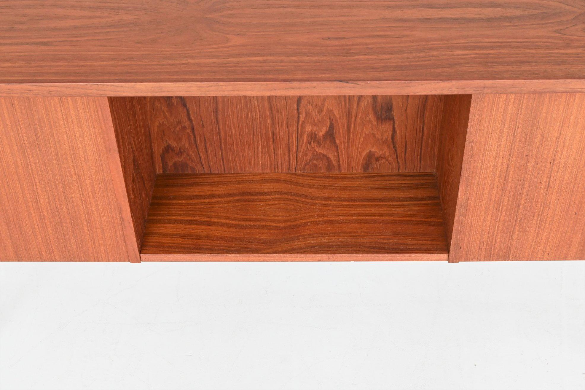 Symmetric Scandinavian Desk Teak Wood Denmark, 1960 3