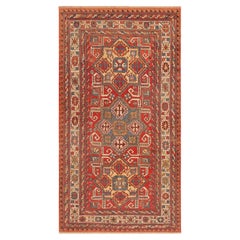 Nazmiyal Collection Stunning Antique Caucasian Tribal Soumak Kilim Rug 5' x 9'